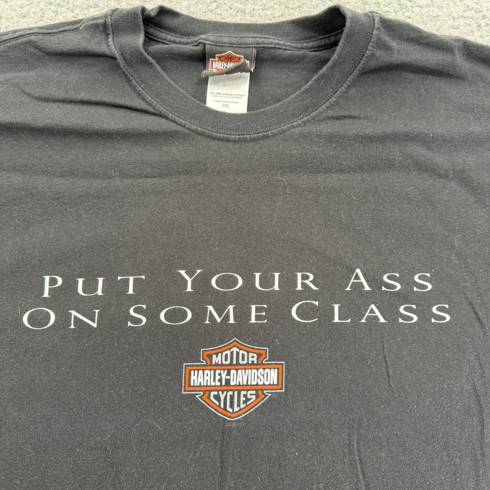 Harley-Davidson Horny Toad Temple Texas Graphic T-Shirt Mens 2XL Black‎ 2008 USA